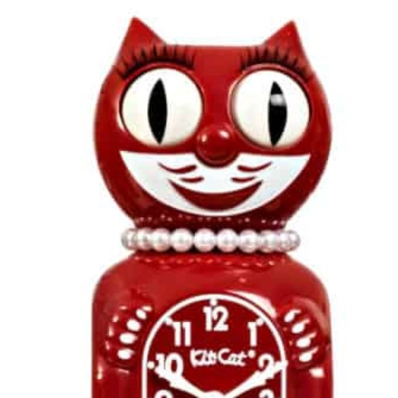 RETIRED Space Cherry Red Lady Kit-Cat klock clock - Picture 6 of 6